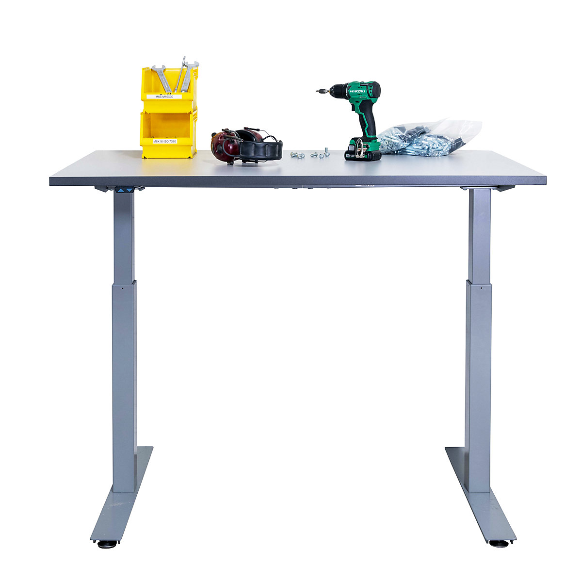 Work table, electric height adjustment - eurokraft basic