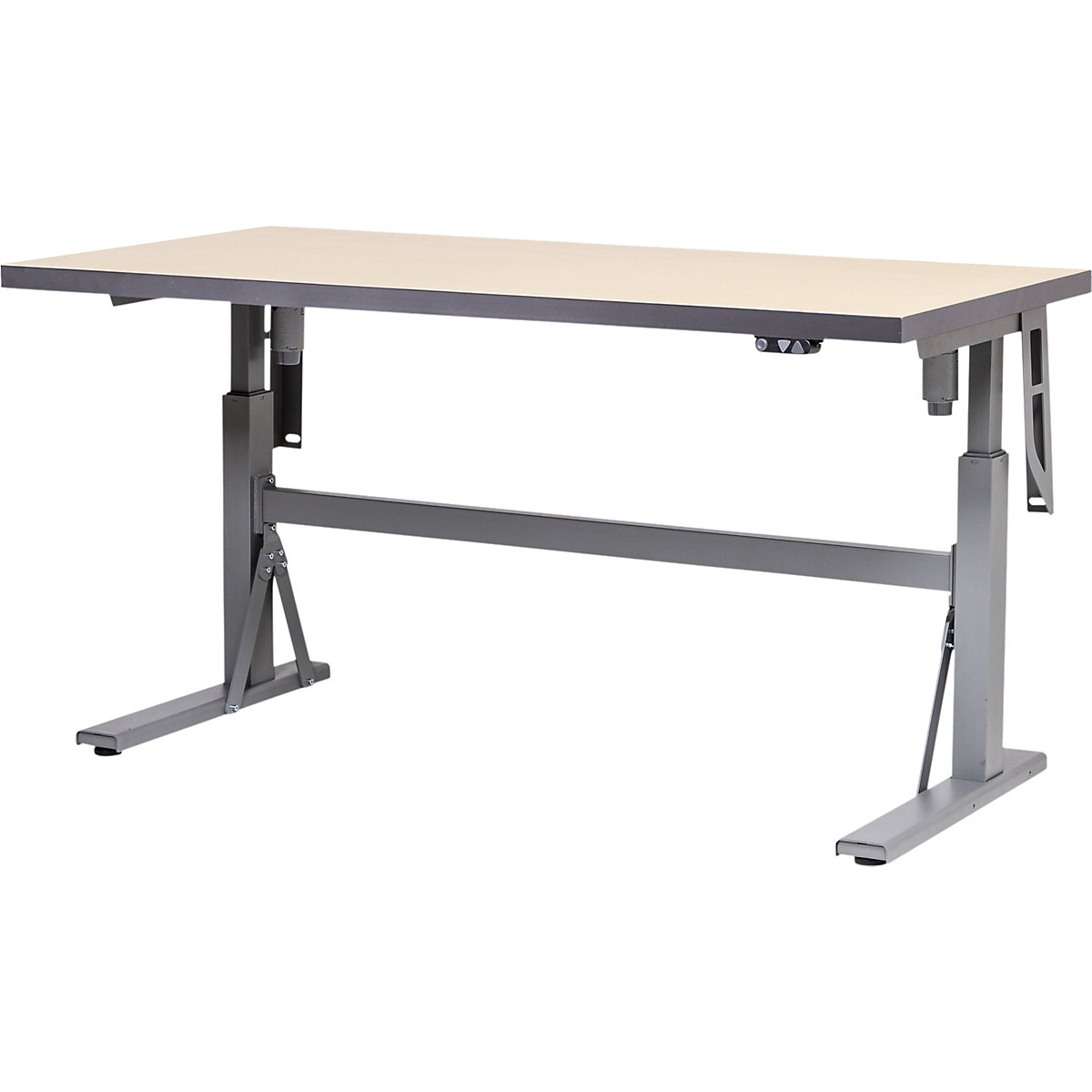 Work table, electrically height adjustable - max. load 350 kg - eurokraft pro
