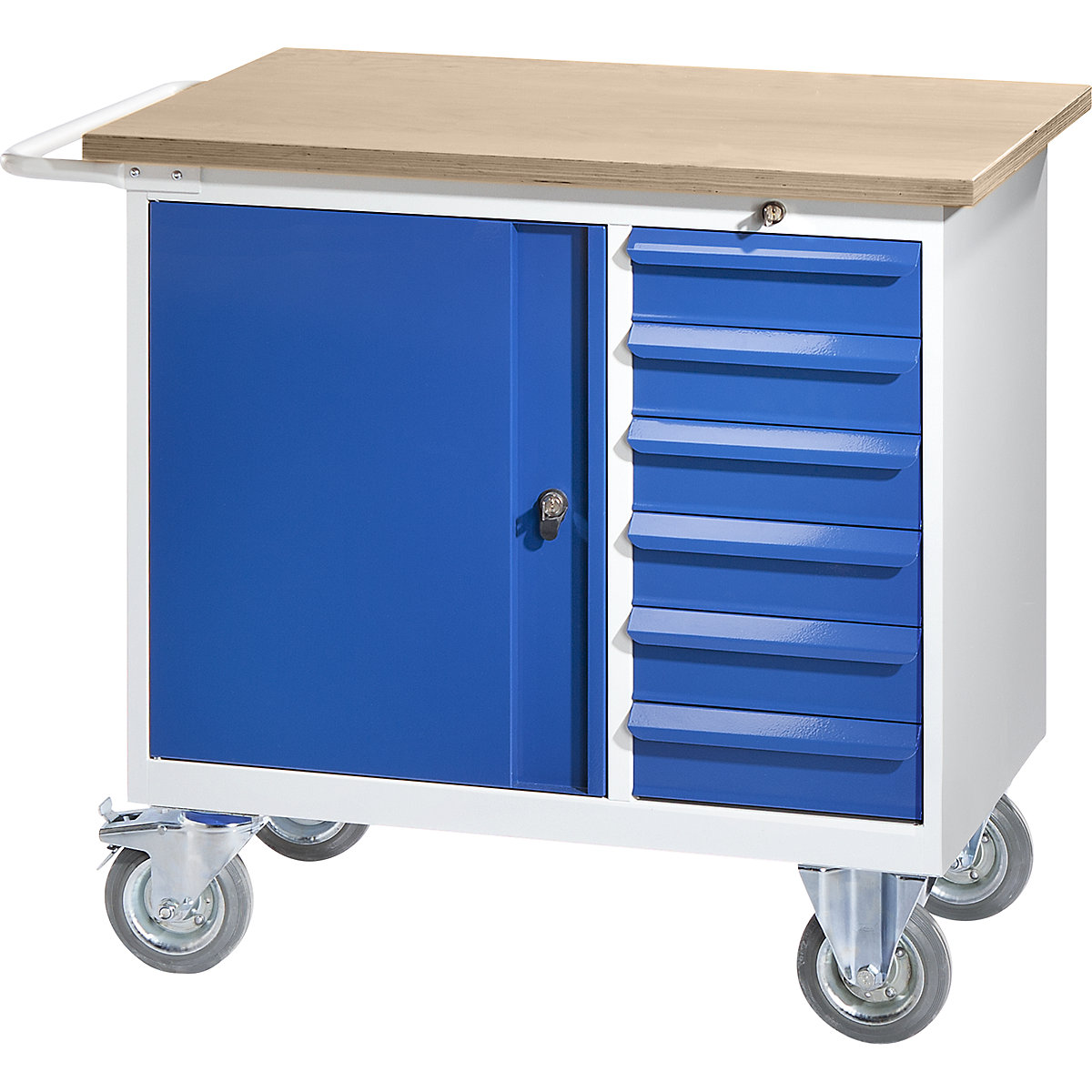Compact workbench, mobile - eurokraft pro