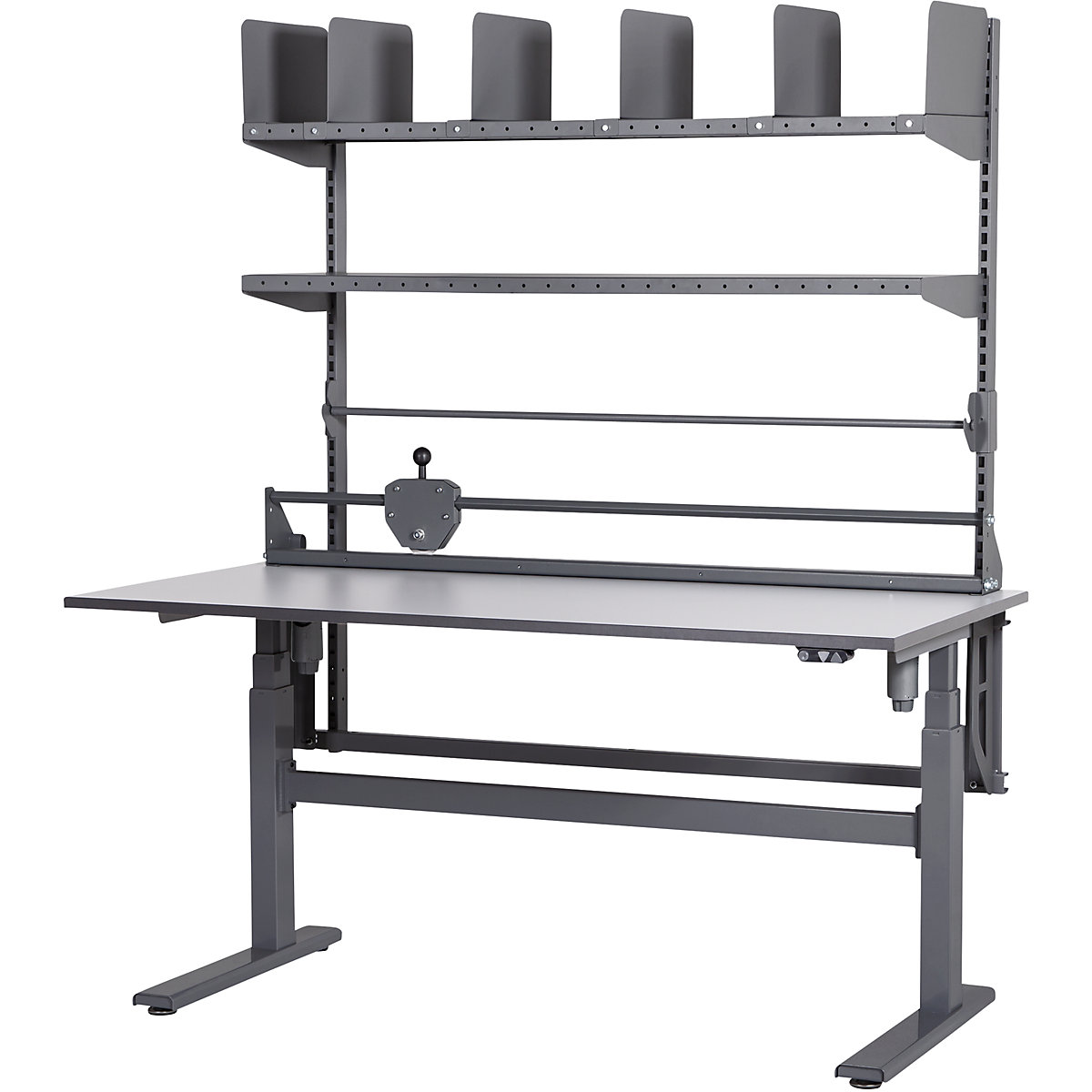 Packing table, electrically height adjustable - eurokraft pro