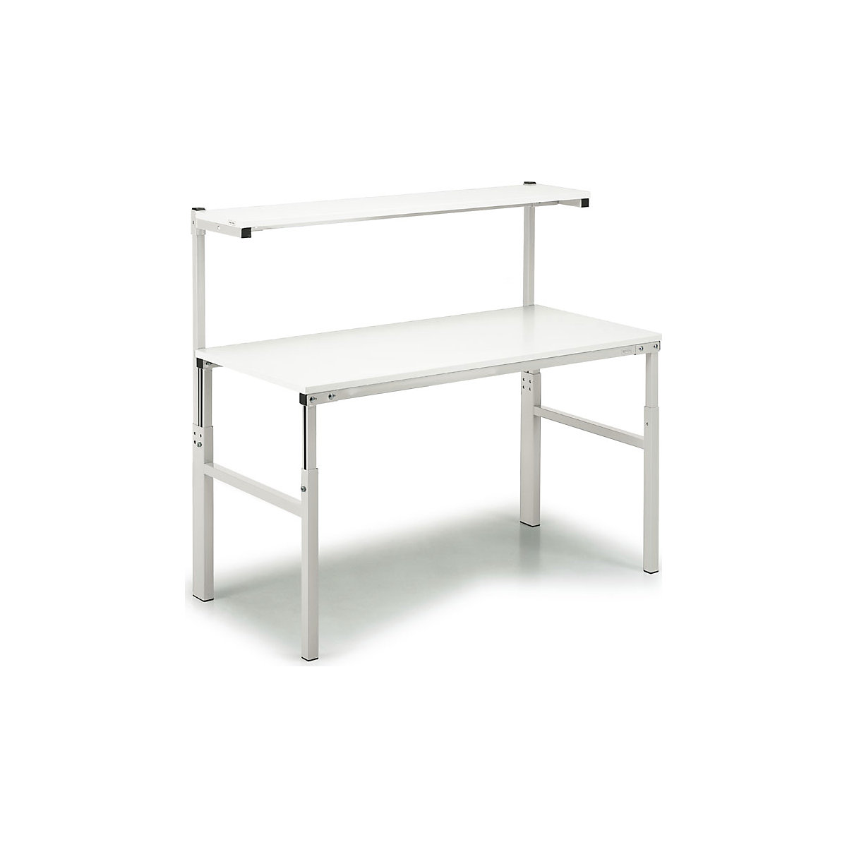ESD work table with shelf – Treston, height adjustment range 650 – 900 mm, WxD 1500 x 700 mm-1
