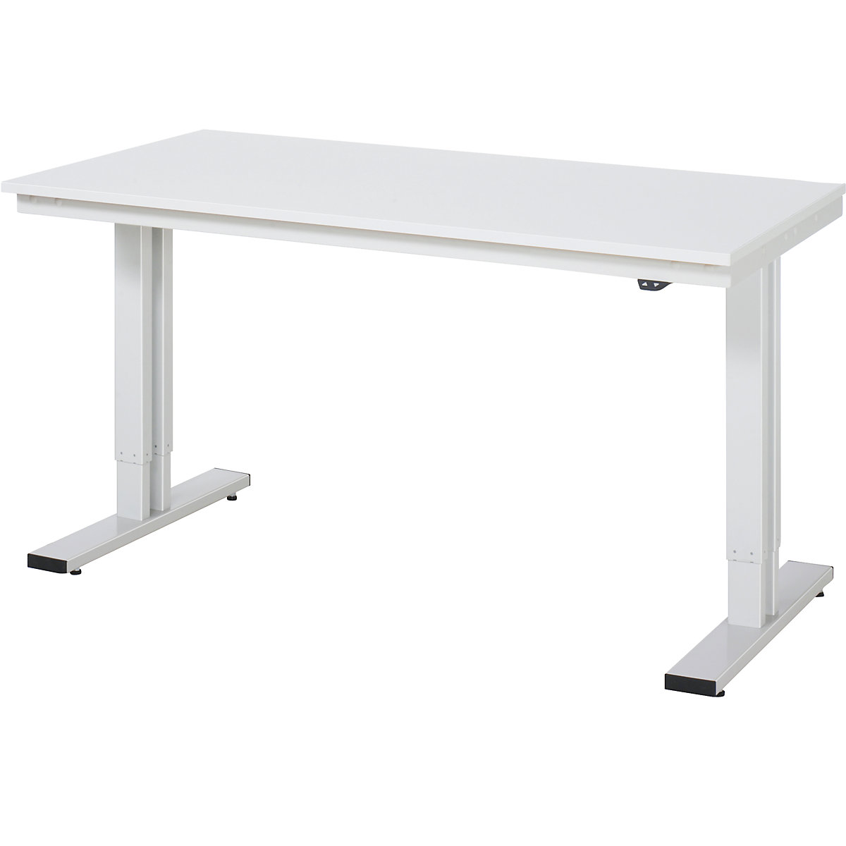 Work table, electric height adjustment – RAU, melamine worktop, max. load 300 kg, WxD 1500 x 800 mm-14