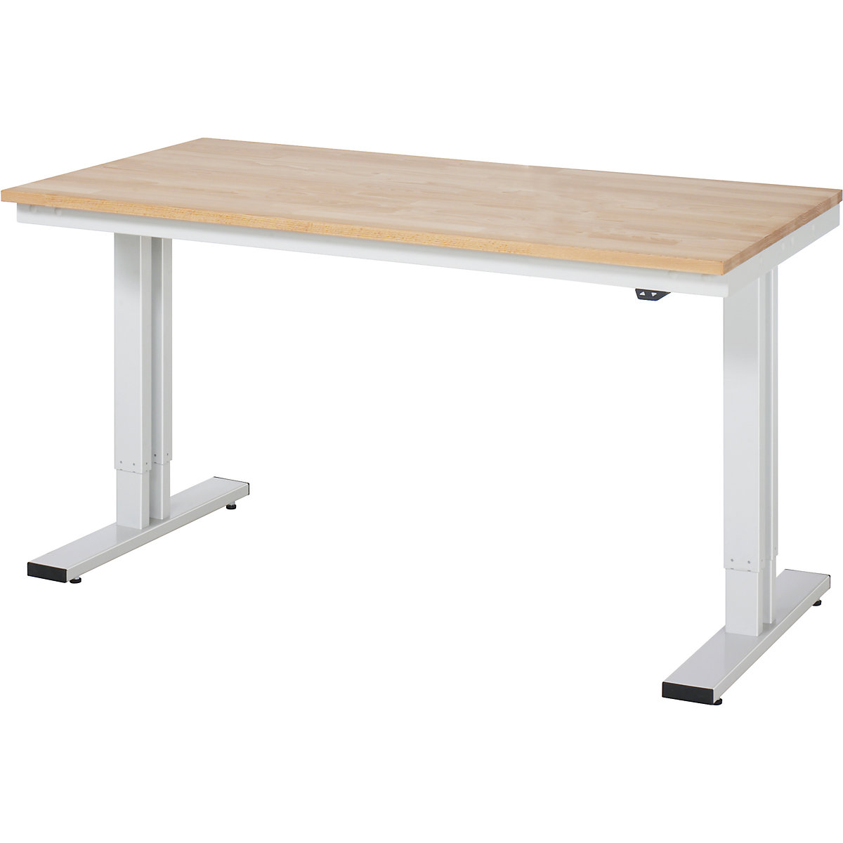 Work table, electric height adjustment – RAU, solid beech, max. load 300 kg, WxD 1500 x 800 mm-15