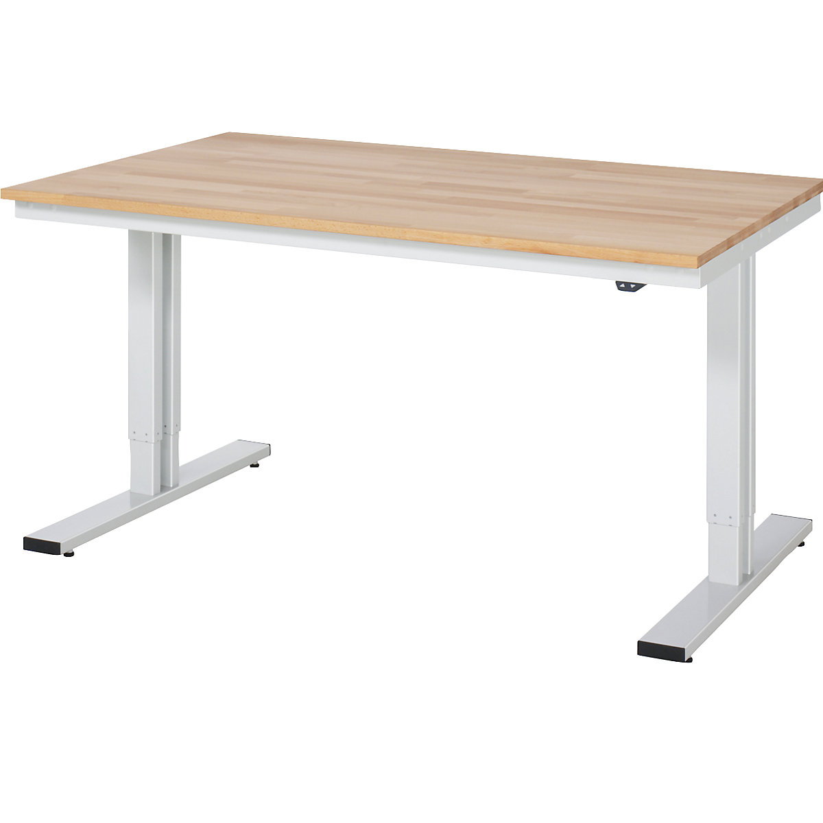 Work table, electric height adjustment – RAU, solid beech, max. load 300 kg, WxD 1500 x 1000 mm-14