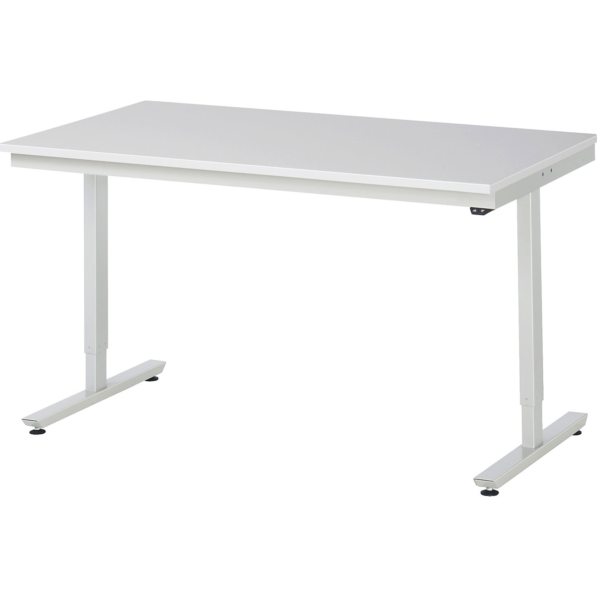 Work table, electric height adjustment – RAU, melamine worktop, max. load 150 kg, WxD 1500 x 800 mm-9