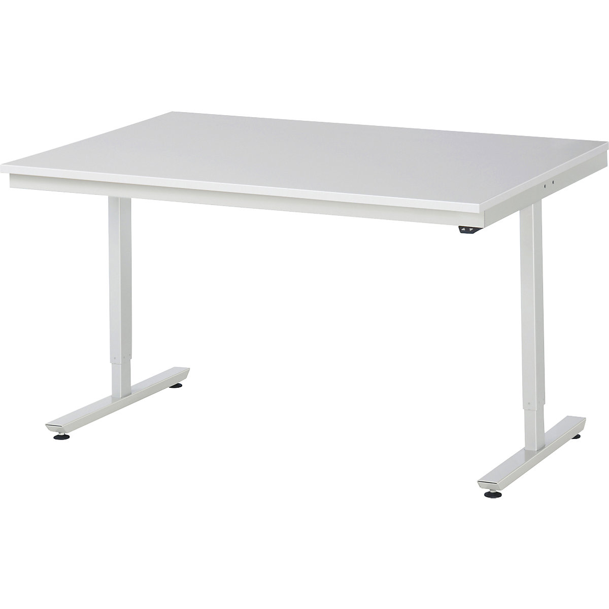 Work table, electric height adjustment – RAU, melamine worktop, max. load 150 kg, WxD 1500 x 1000 mm-8