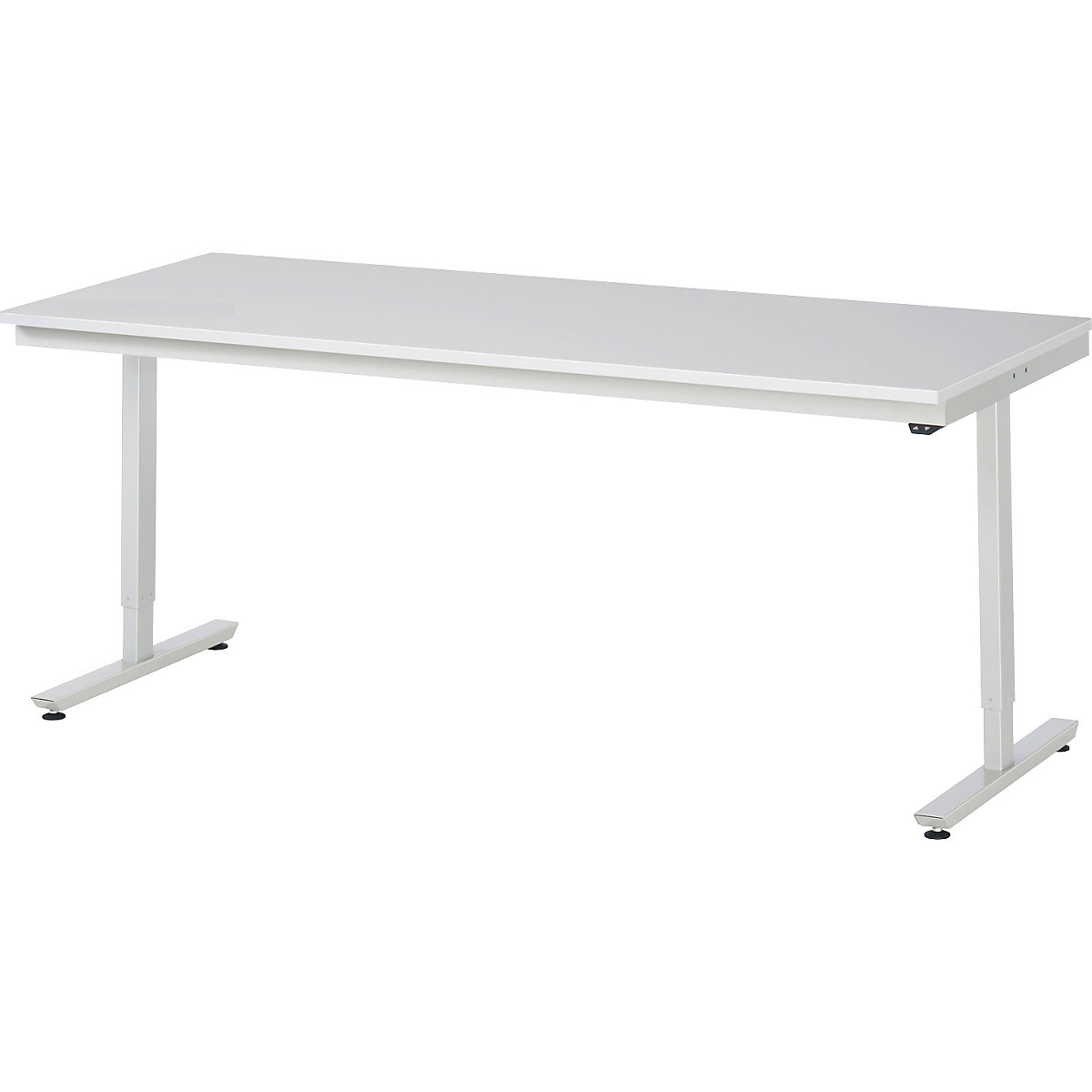 Work table, electric height adjustment – RAU, melamine worktop, max. load 150 kg, WxD 2000 x 800 mm-10