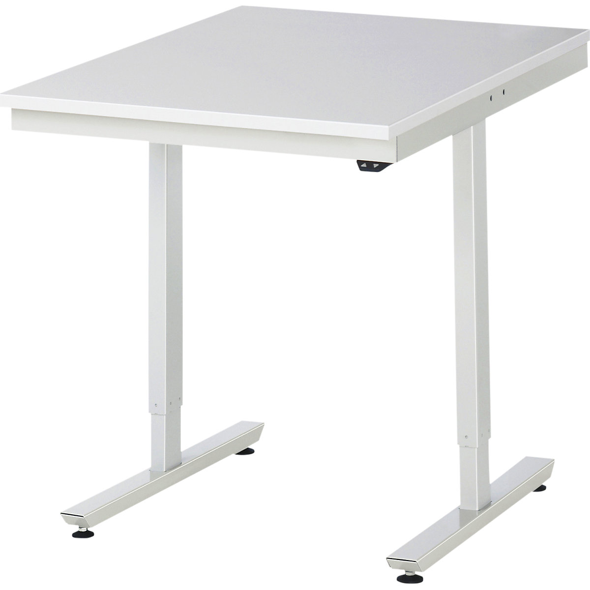 Work table, electric height adjustment – RAU, melamine worktop, max. load 150 kg, WxD 750 x 1000 mm-7