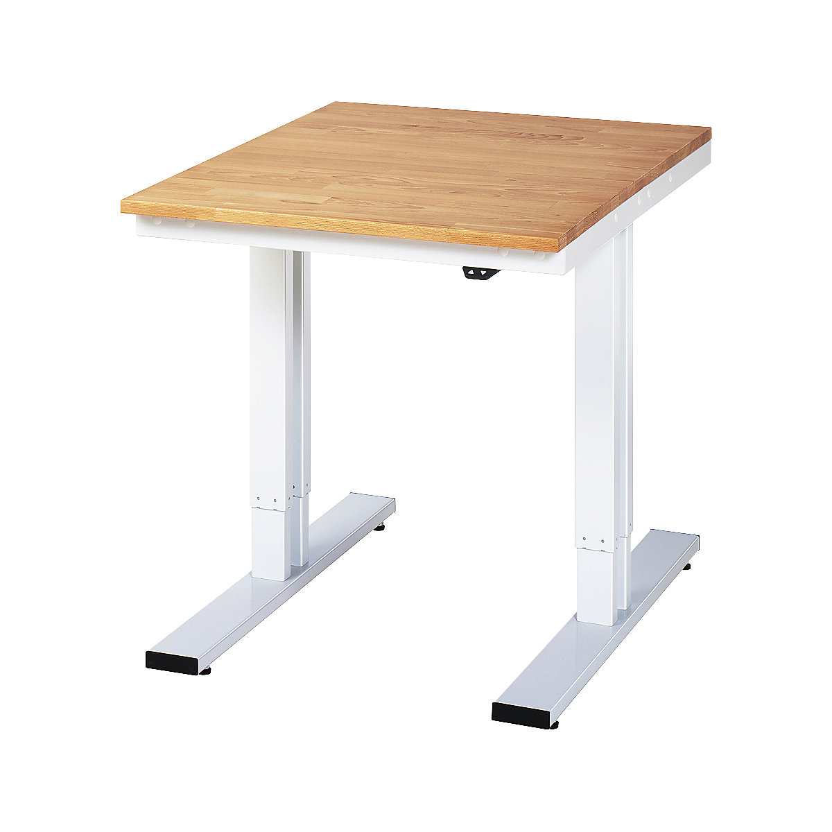 Work table, electric height adjustment – RAU, solid beech, max. load 300 kg, WxD 750 x 1000 mm-13