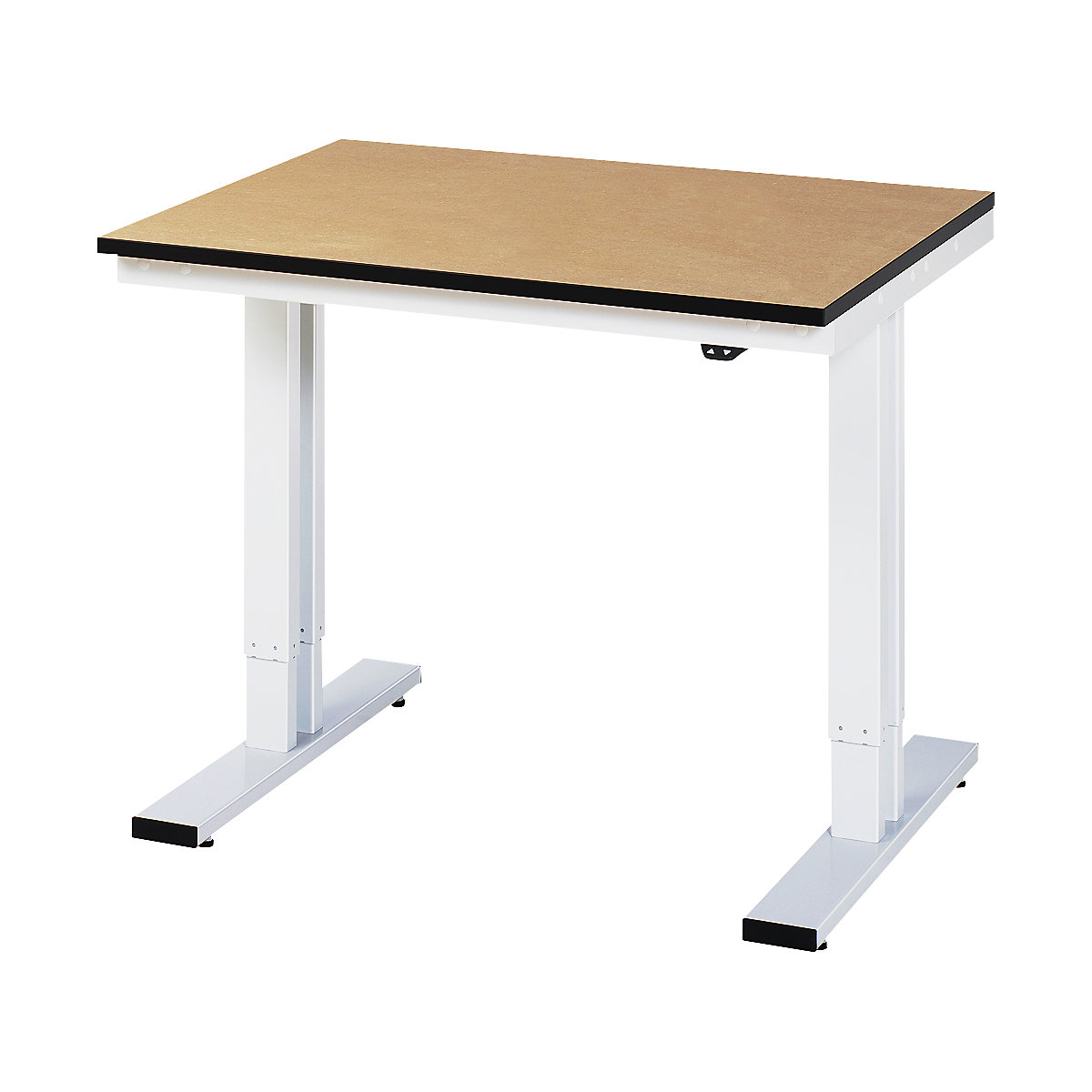 Work table, electric height adjustment – RAU, MDF panel, max. load 300 kg, WxD 1000 x 800 mm-7