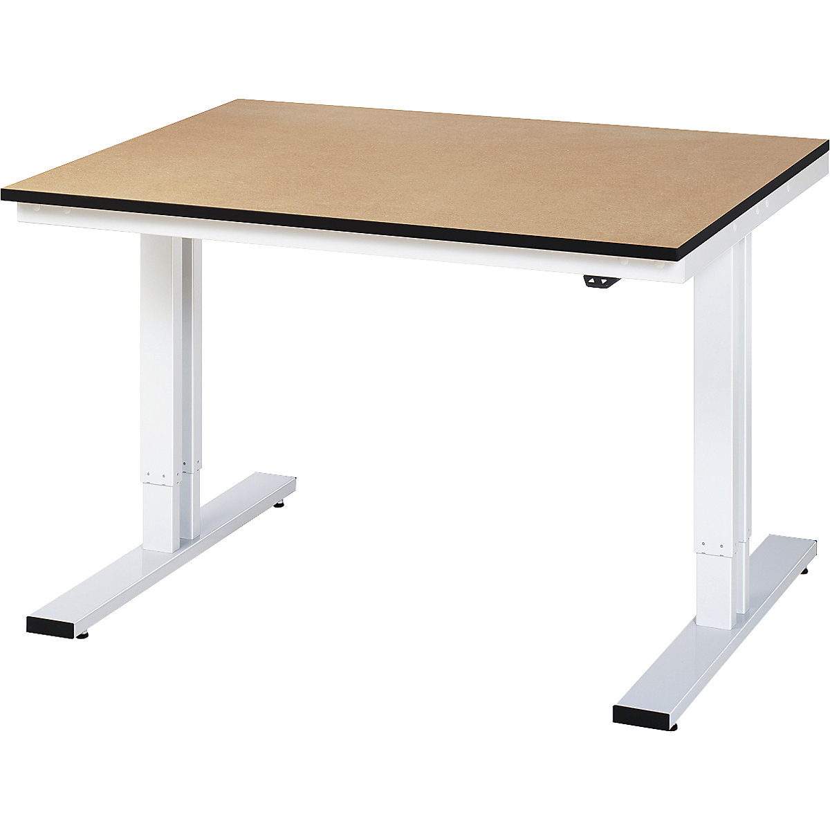 Work table, electric height adjustment – RAU, MDF panel, max. load 300 kg, WxD 1250 x 1000 mm-5