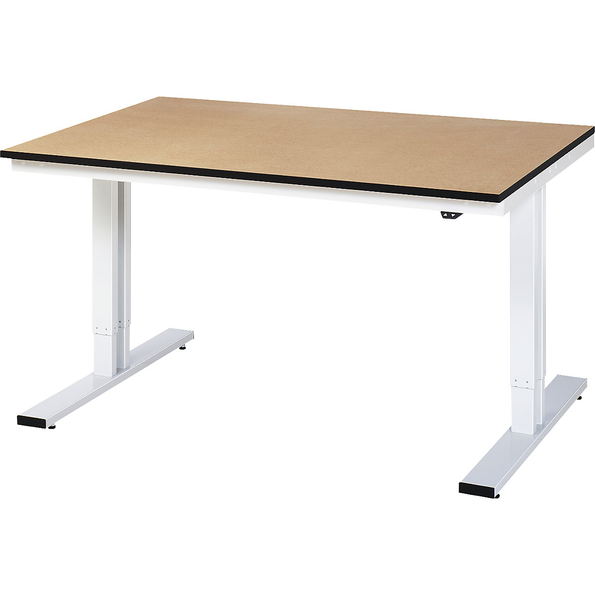 Work table, electric height adjustment – RAU, MDF panel, max. load 300 kg, WxD 1500 x 1000 mm-9