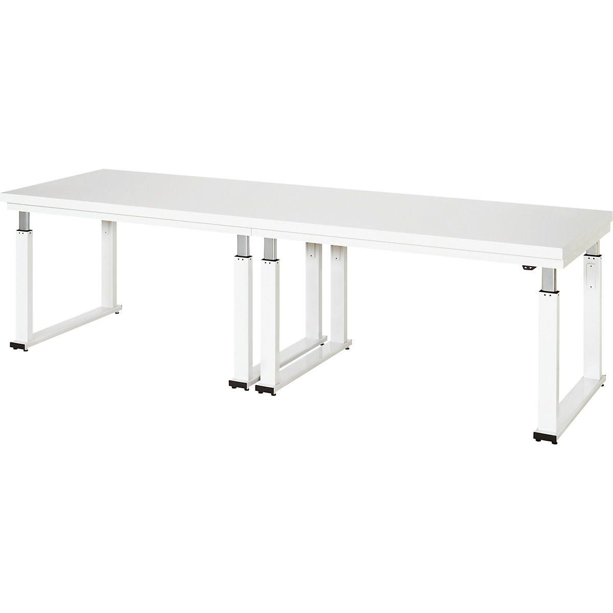 Work table, electric height adjustment – RAU, hardened laminate worktop, max. load 600 kg, WxD 3000 x 900 mm-13