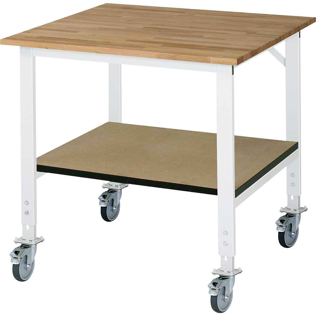 Work table with shelf, mobile - RAU
