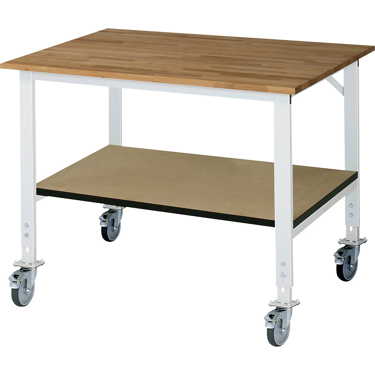 Work table with shelf, mobile - RAU