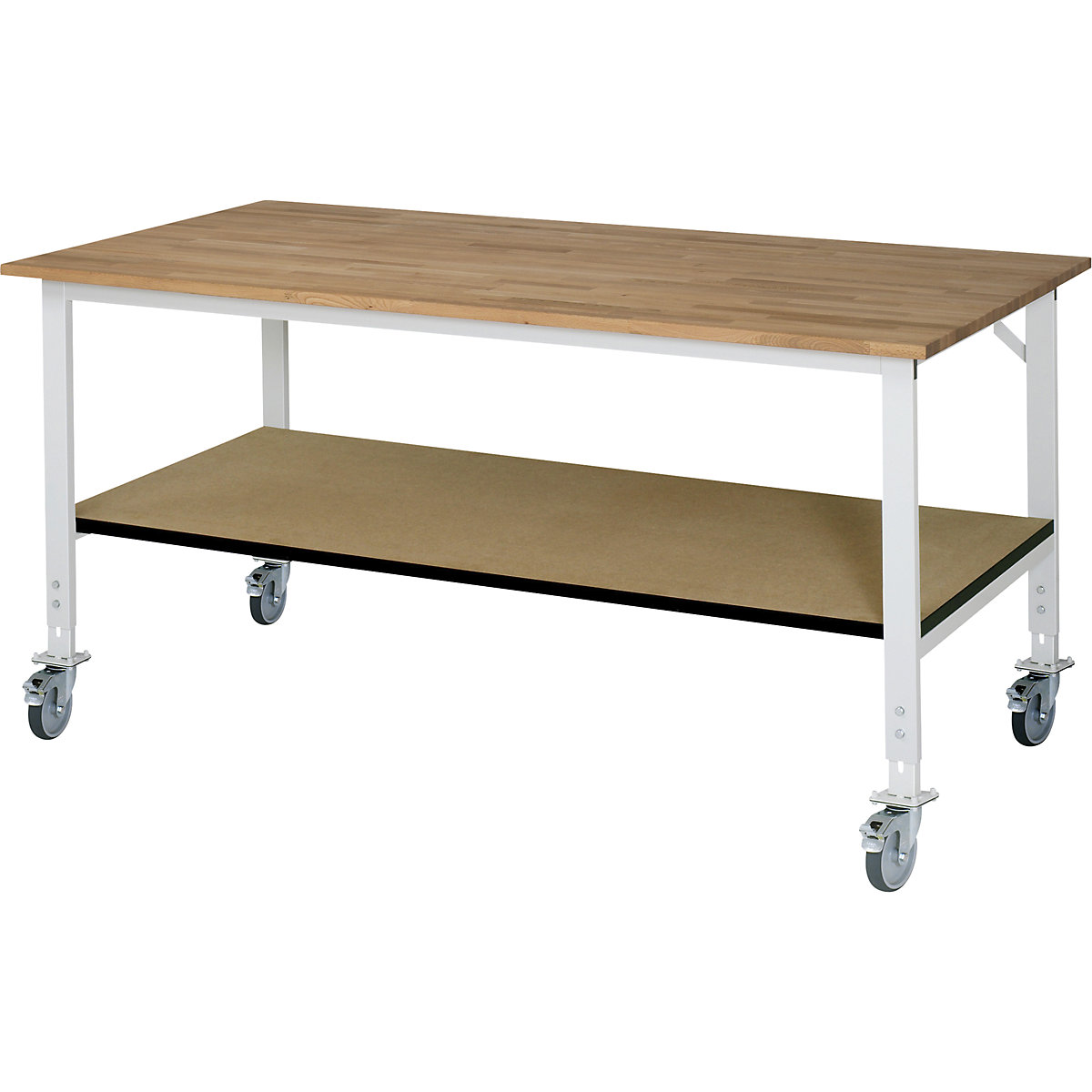 Work table with shelf, mobile - RAU