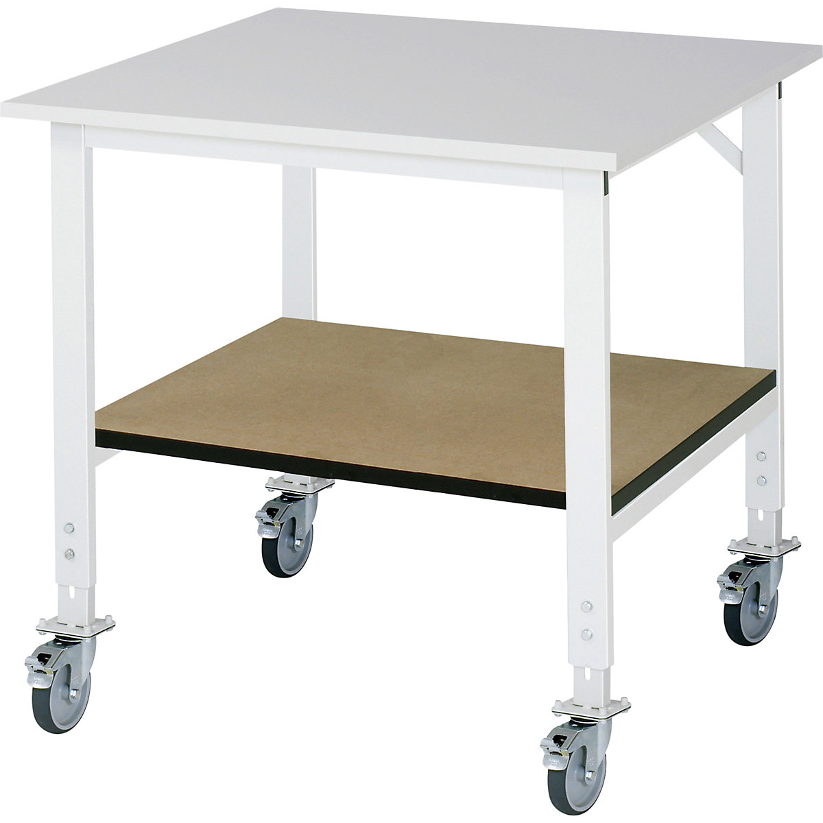 Work table with shelf, mobile - RAU