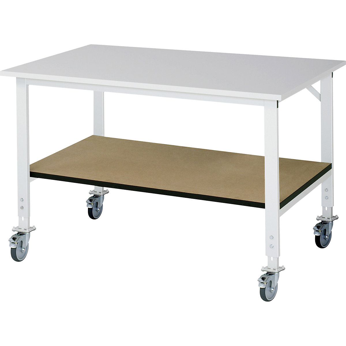 Work table with shelf, mobile - RAU