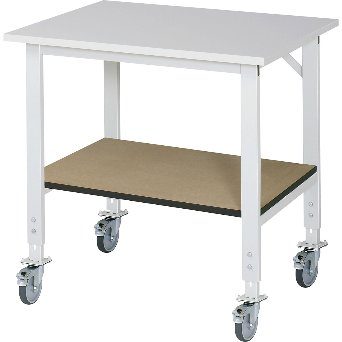 Work table with shelf, mobile - RAU