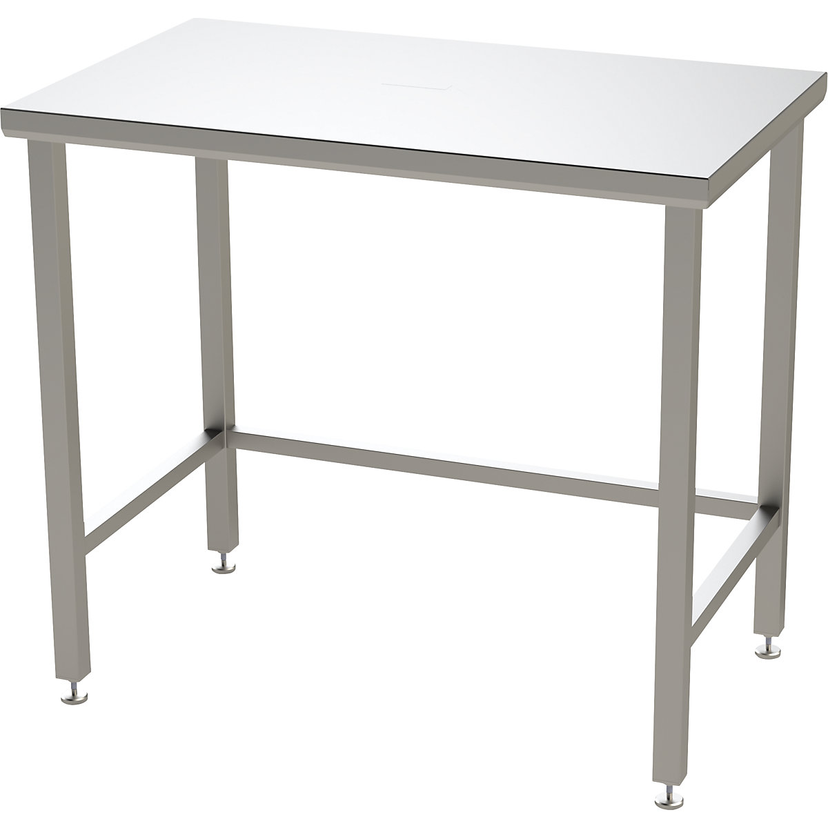 Cleanroom table with smooth worktop