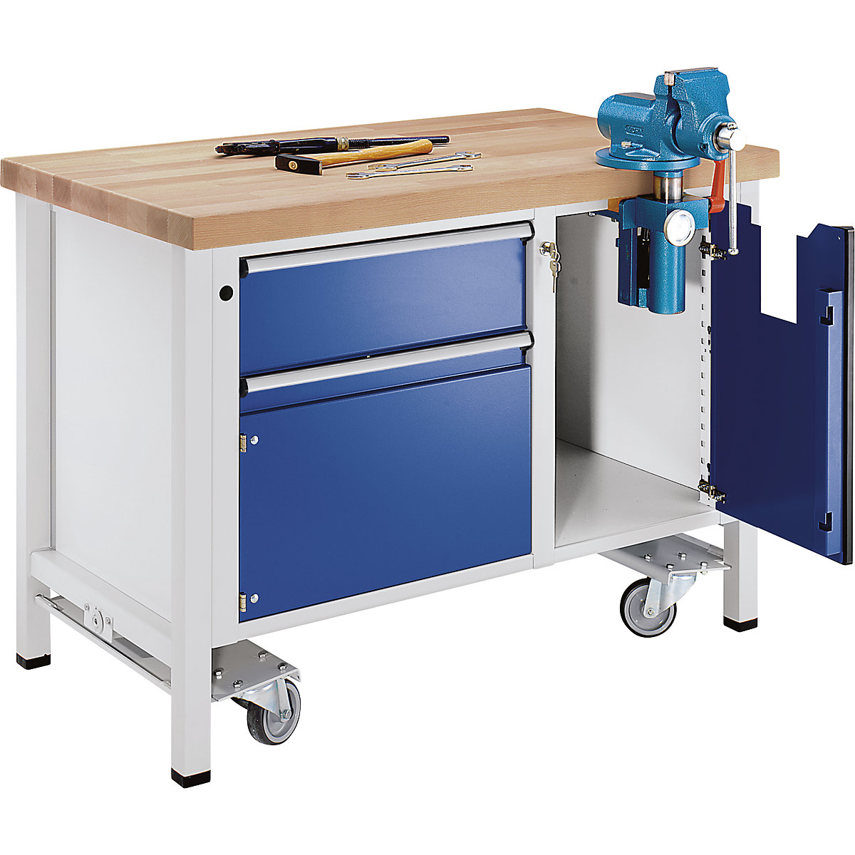 Compact workbench, mobile – ANKE (Product illustration 2)-1