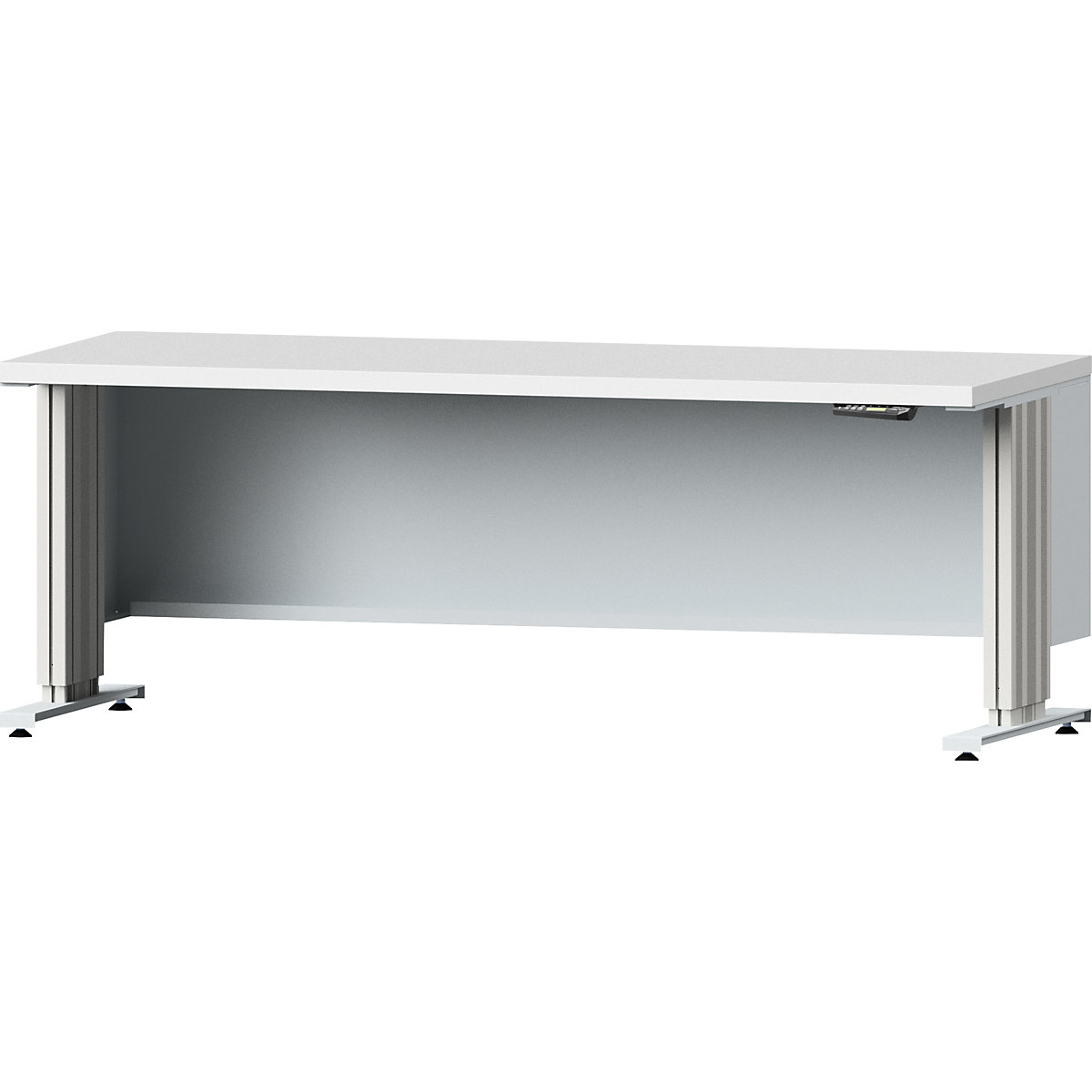 Electrically height adjustable workbench – ANKE, worktop depth 800 mm, plastic laminate worktop, width 2000 mm-12