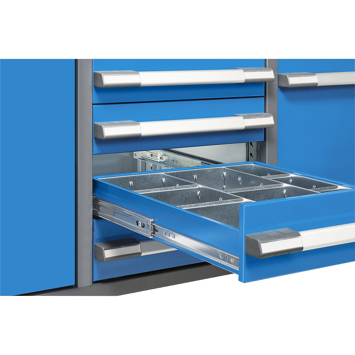 Height-adjustable workbench, frame construction – eurokraft pro (Product illustration 10)-9