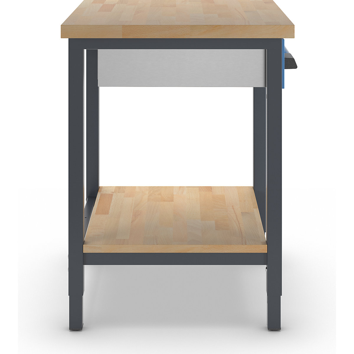 Height-adjustable workbench, frame construction – eurokraft pro (Product illustration 4)-3