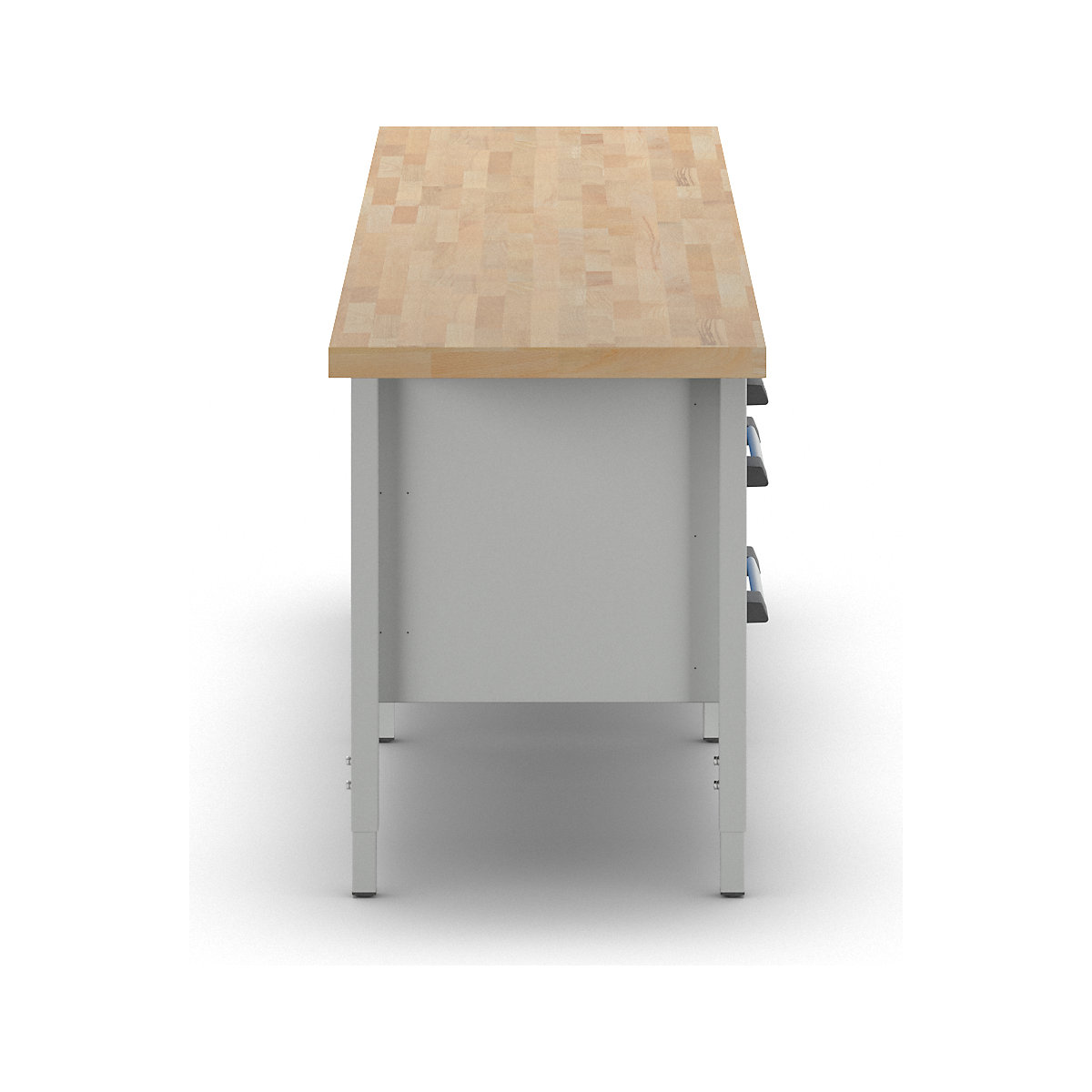 Height-adjustable workbench, frame construction – eurokraft pro (Product illustration 5)-4