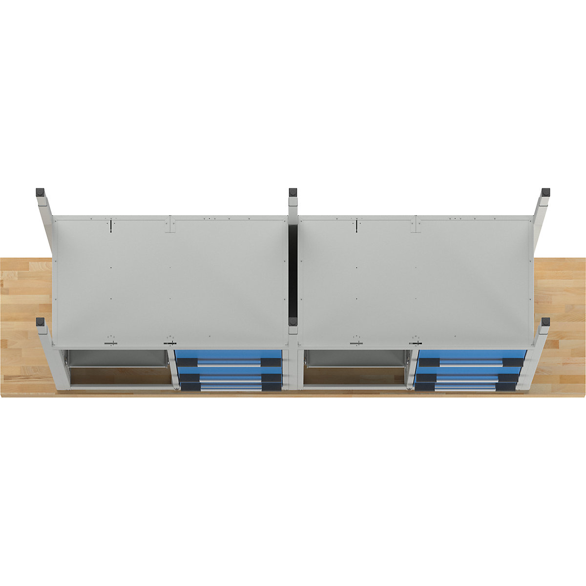 Height-adjustable workbench, frame construction – eurokraft pro (Product illustration 8)-7