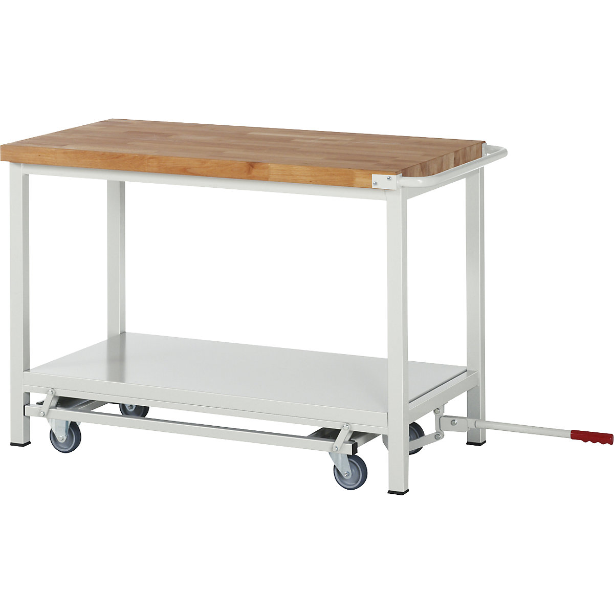Mobile and lowerable workbench, Series 8 frame construction – eurokraft pro (Product illustration 5)-4