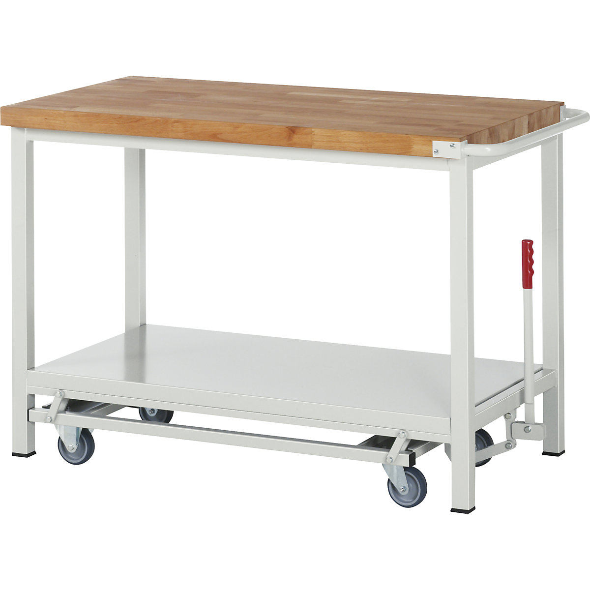 Mobile and lowerable workbench, Series 8 frame construction – eurokraft pro (Product illustration 4)-3
