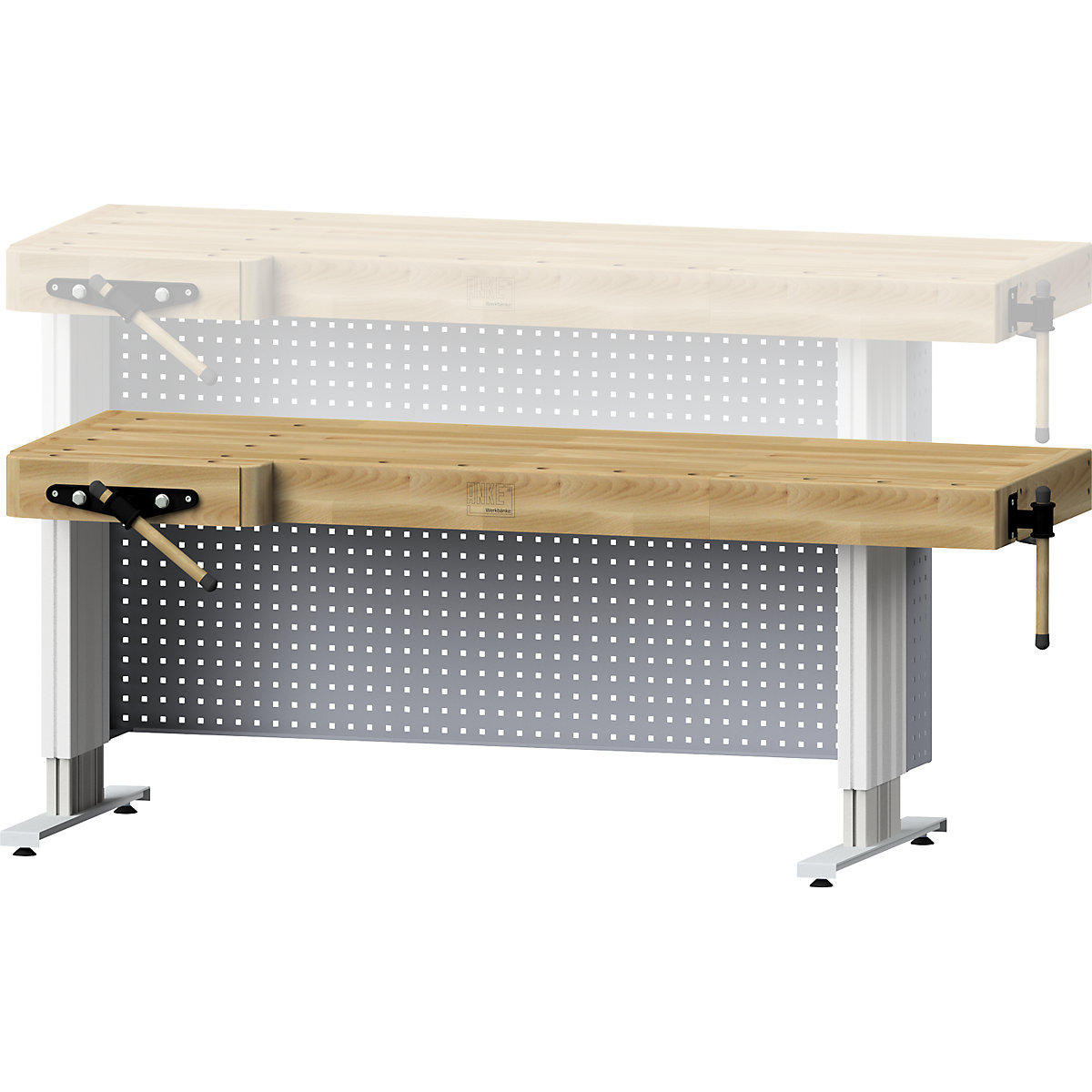 Professional planing bench, electrically height adjustable (Product illustration 4)-3