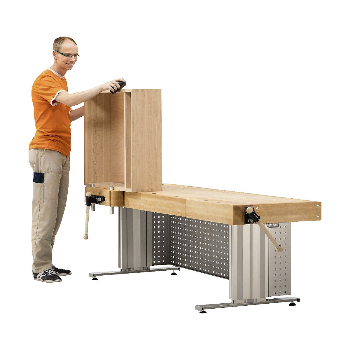 Professional planing bench, electrically height adjustable (Product illustration 4)-3