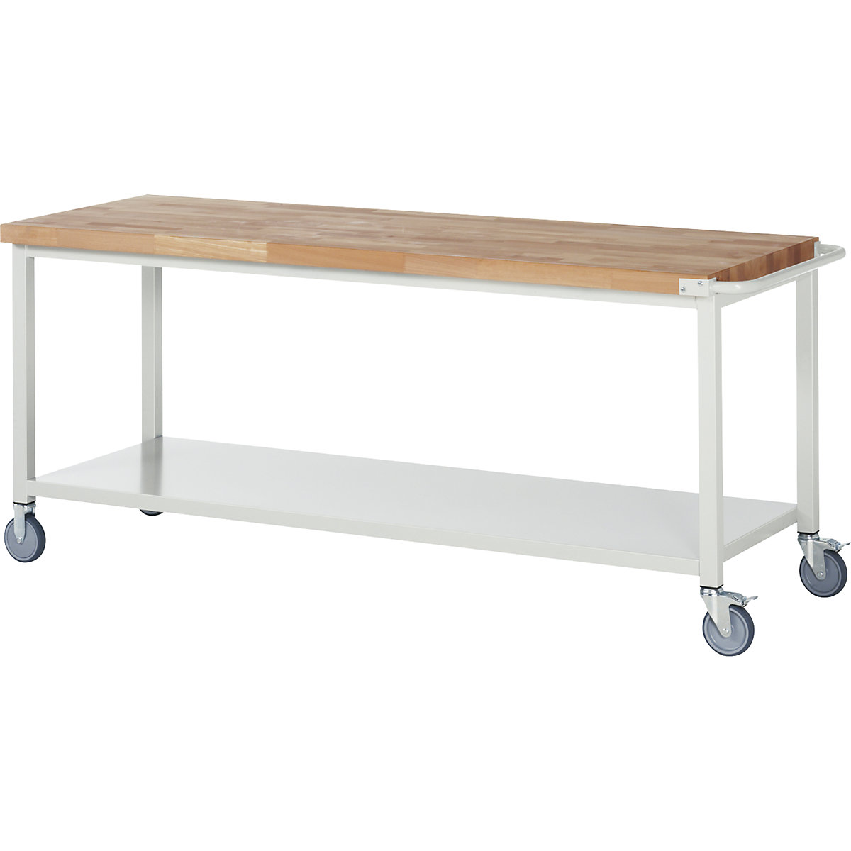 Series 8 mobile workbench, frame system – eurokraft pro, 1 shelf, WxD 2000 x 700 mm-5