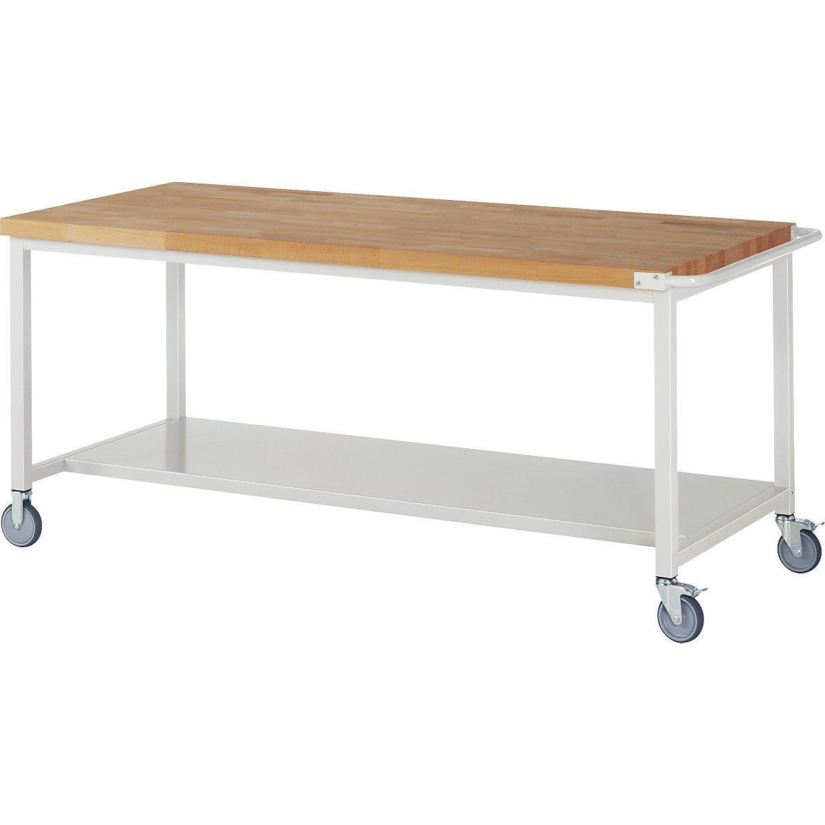 Series 8 mobile workbench, frame system – eurokraft pro, 1 shelf, WxD 2000 x 900 mm-6