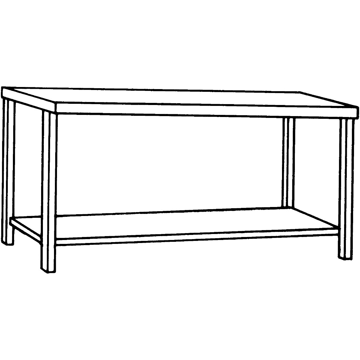 Stainless steel work table – eurokraft basic (Product illustration 9)-8