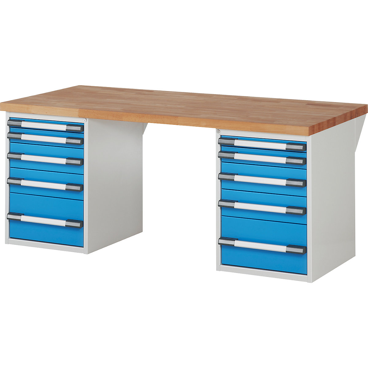 Workbench, Series 7 modular system – eurokraft pro, 10 drawers, WxD 2000 x 900 mm-3