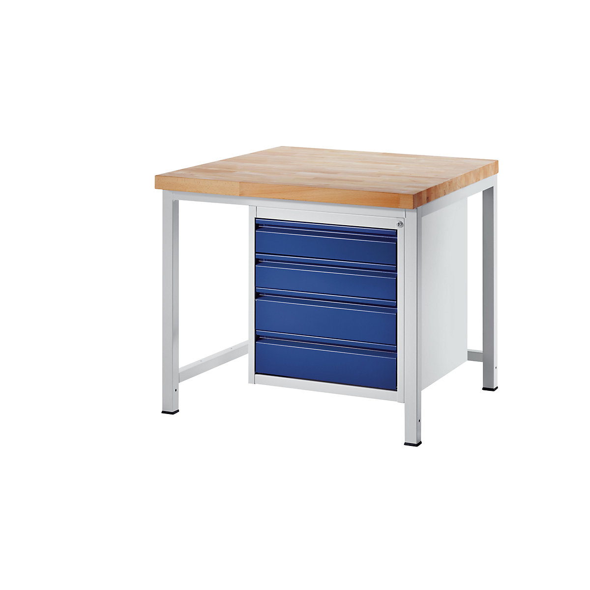 Workbench, frame construction – RAU, 4 L size drawers, depth 900 mm, width 1000 mm-2