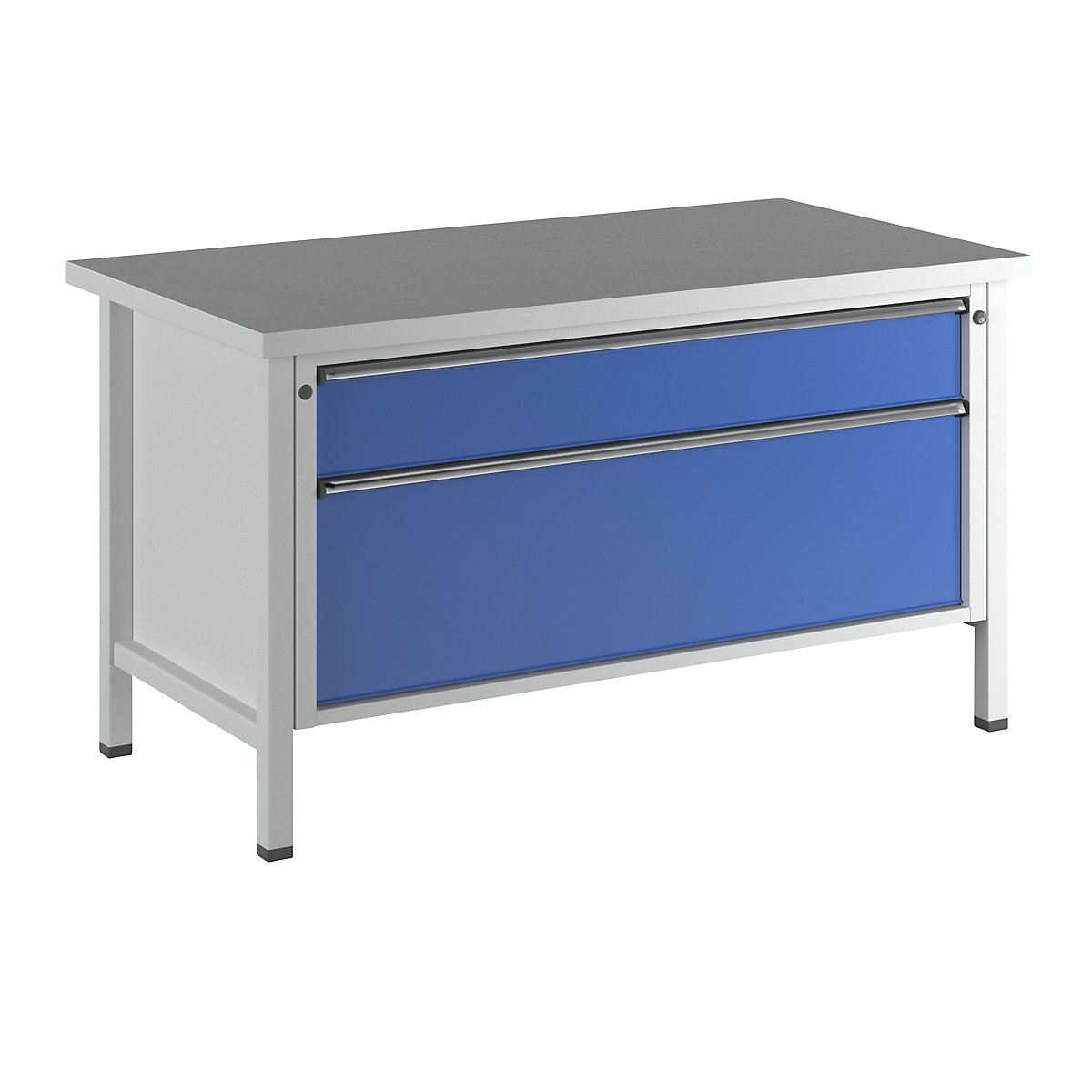 Workbench, frame construction – ANKE, 2 XXL drawers, universal worktop, full extension-8