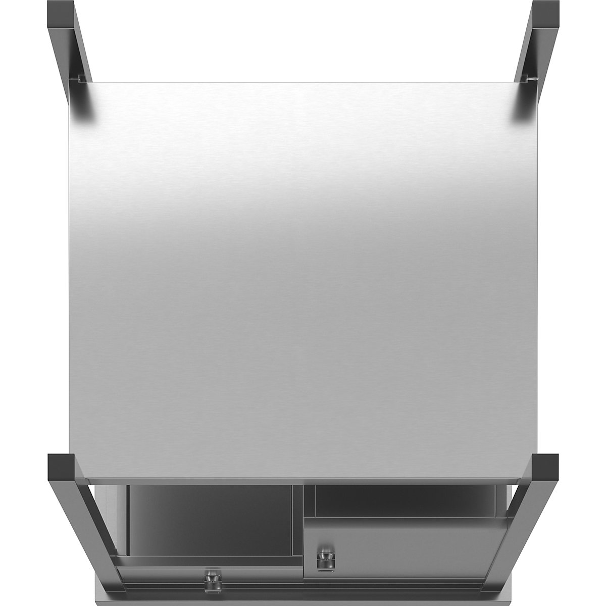 Workbench made of chrome nickel steel – eurokraft basic (Product illustration 2)-1