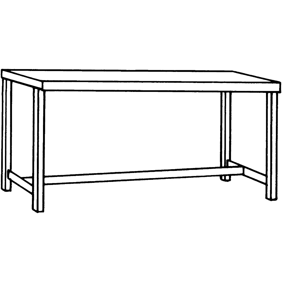 Workbench made of chrome nickel steel – eurokraft basic (Product illustration 48)-47