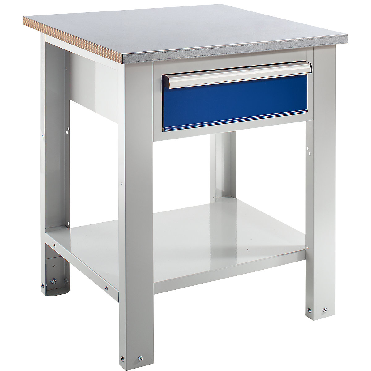 Workbench, modular system – eurokraft basic, panel width 700 mm, 1 drawer, sheet steel covered worktop-1