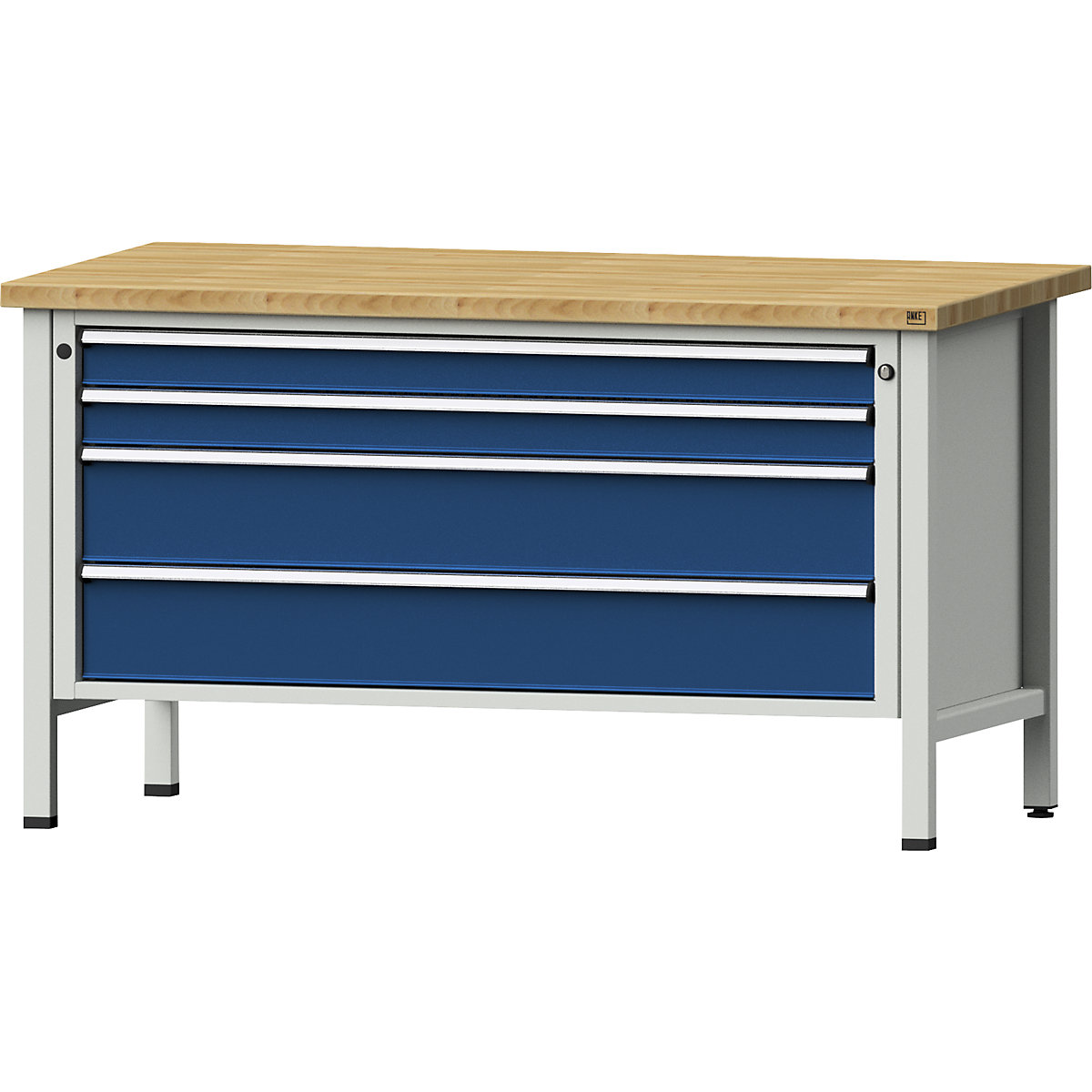 Workbench with XL/XXL drawers, frame construction - ANKE