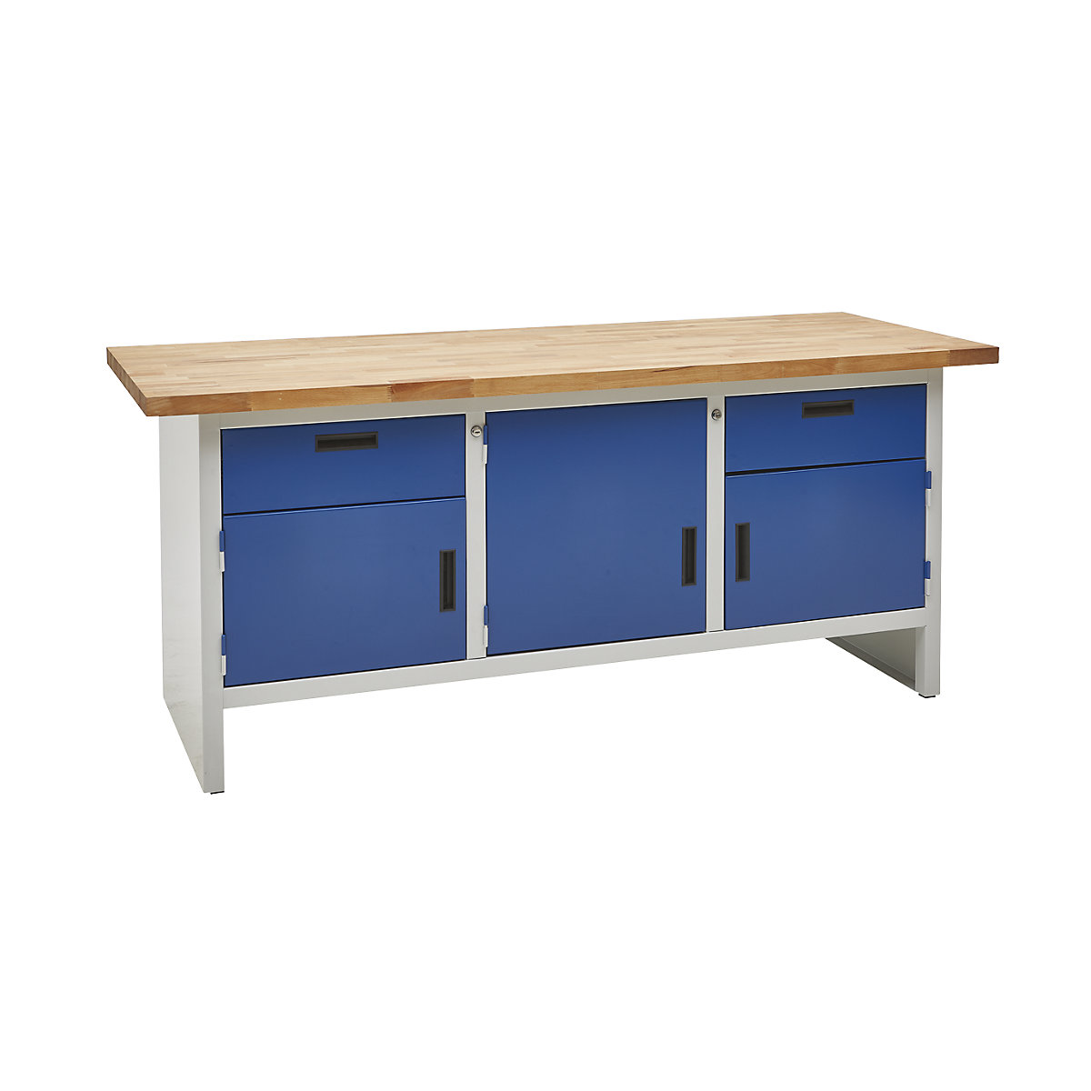 Workbench with closed sides - eurokraft basic