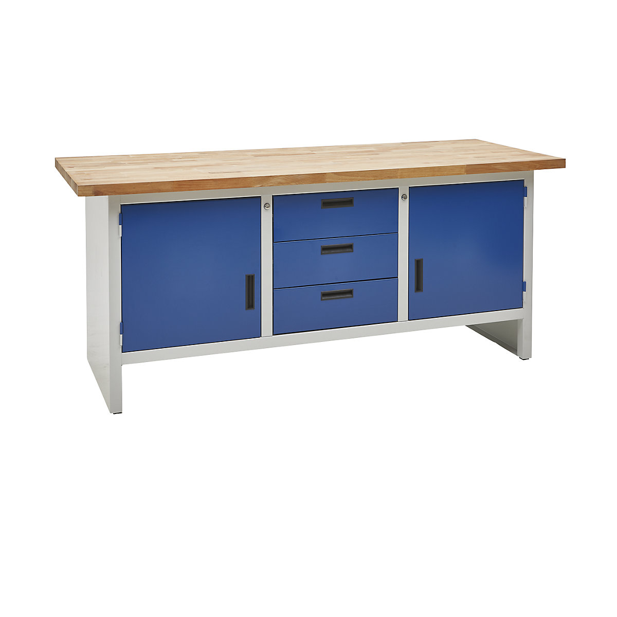 Workbench with closed sides – eurokraft basic (Product illustration 9)-8