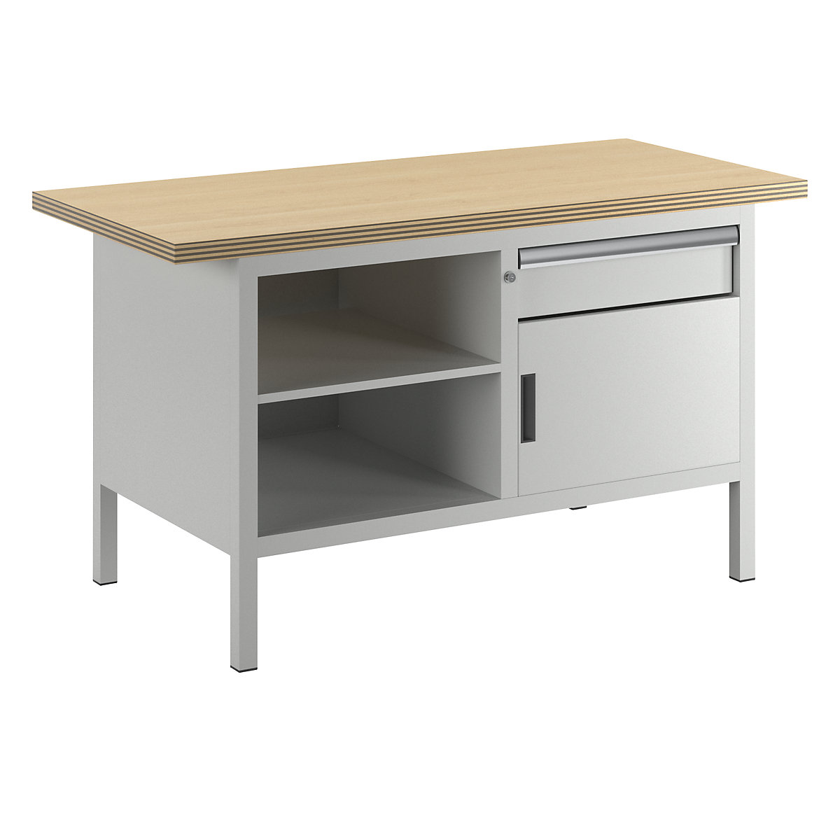 Workbench with multiplex panel, frame construction – LISTA