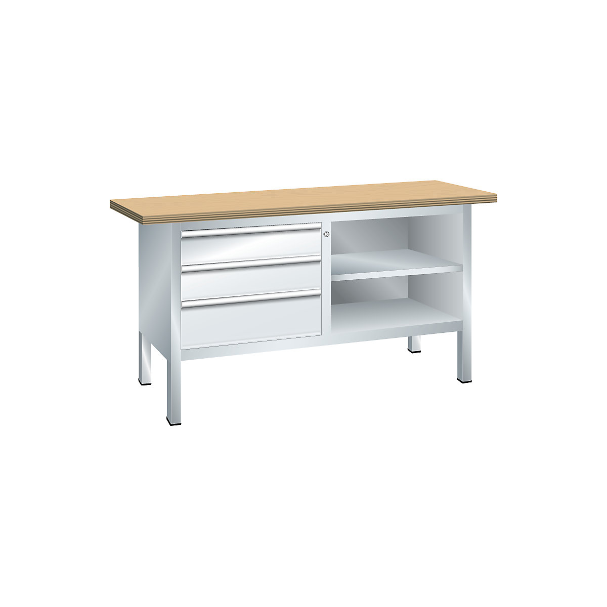 Workbench with multiplex panel, frame construction – LISTA (Product illustration 9)-8