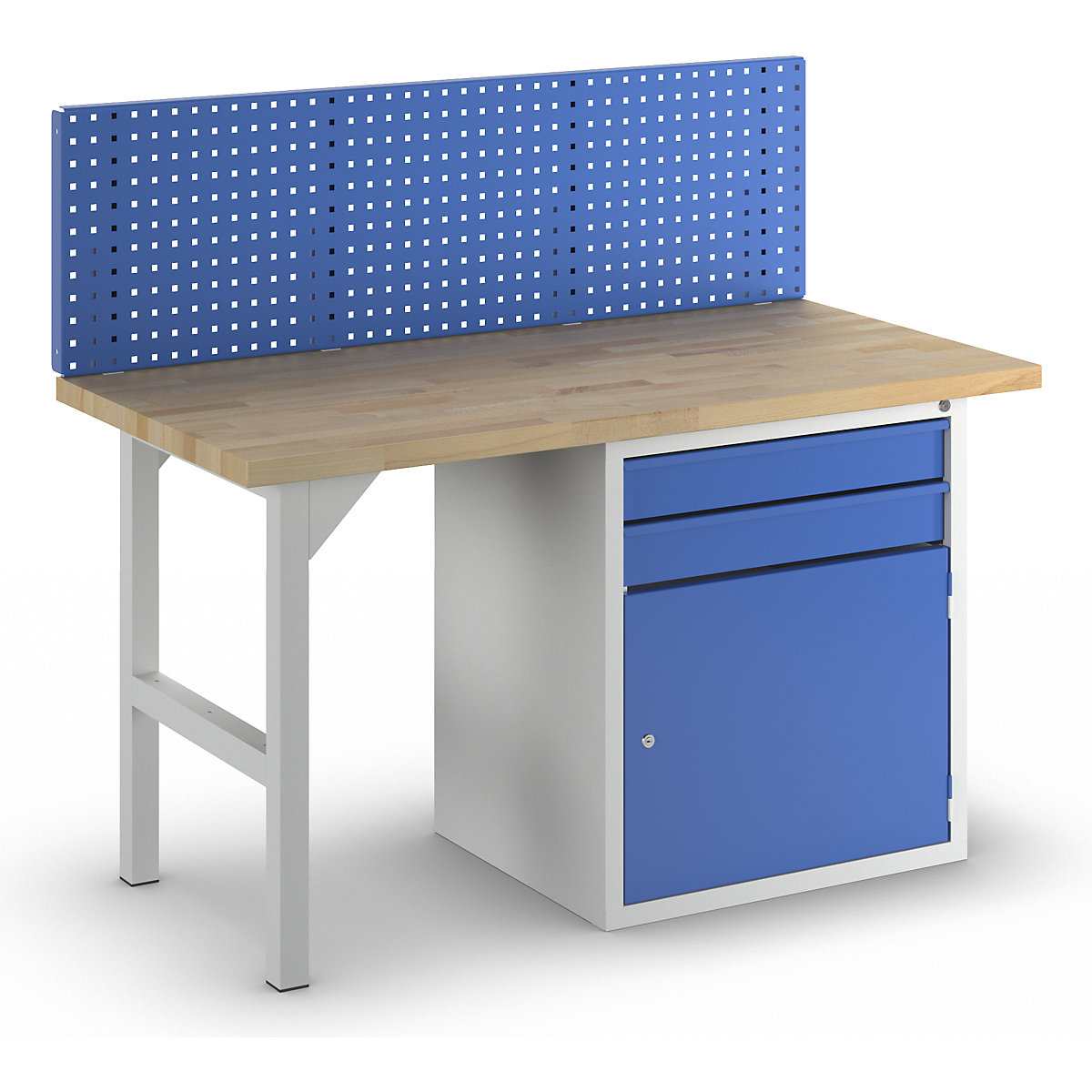 Workbench with perforated panel