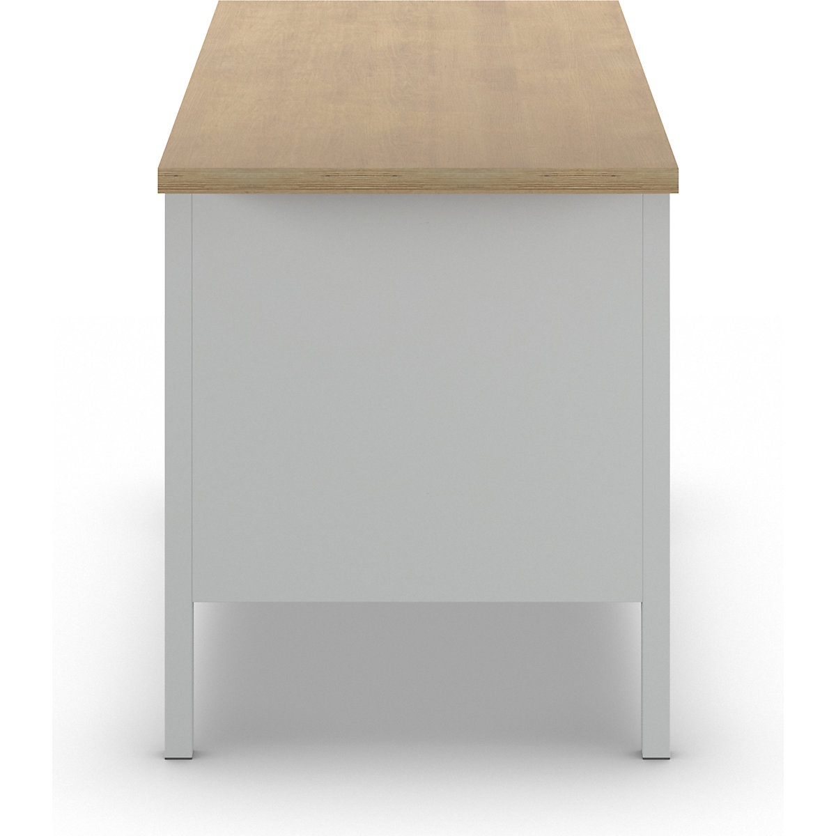 Workbench with solid beech top, frame construction – LISTA (Product illustration 4)-3